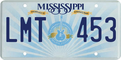 MS license plate LMT453