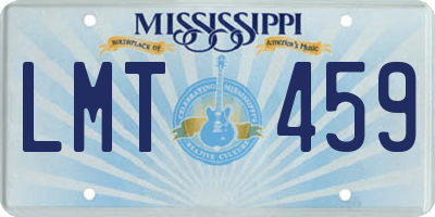 MS license plate LMT459