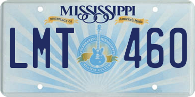 MS license plate LMT460