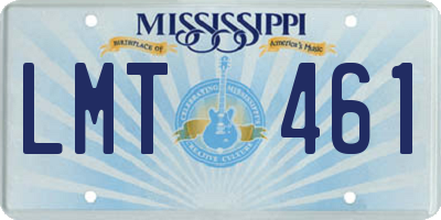 MS license plate LMT461
