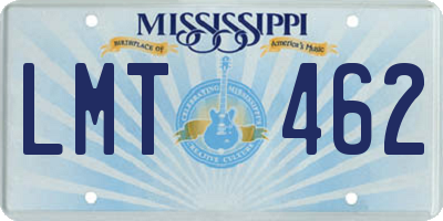 MS license plate LMT462