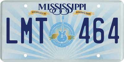 MS license plate LMT464