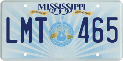 MS license plate LMT465