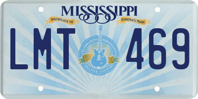 MS license plate LMT469