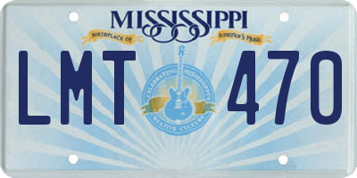 MS license plate LMT470