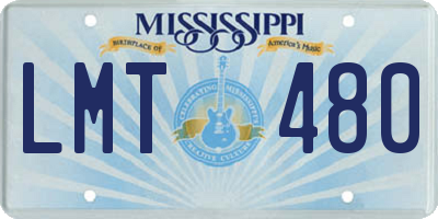 MS license plate LMT480