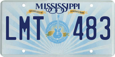 MS license plate LMT483