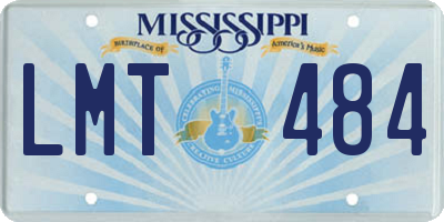MS license plate LMT484