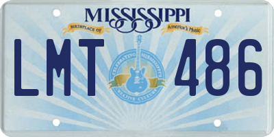 MS license plate LMT486