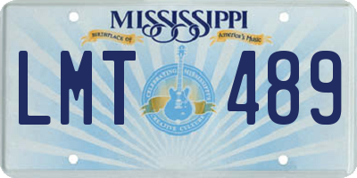 MS license plate LMT489