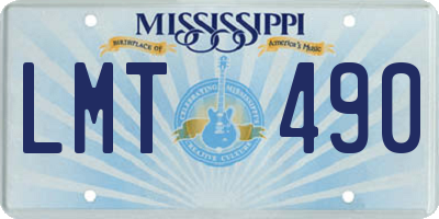 MS license plate LMT490
