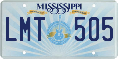MS license plate LMT505