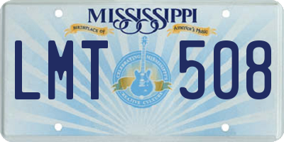 MS license plate LMT508
