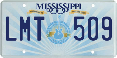 MS license plate LMT509