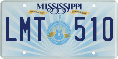 MS license plate LMT510