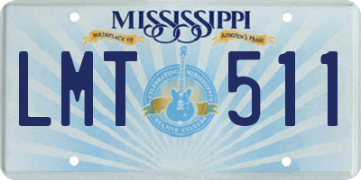 MS license plate LMT511
