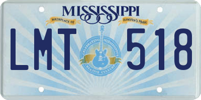 MS license plate LMT518