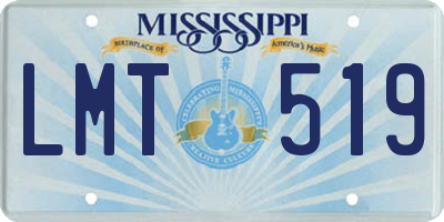 MS license plate LMT519