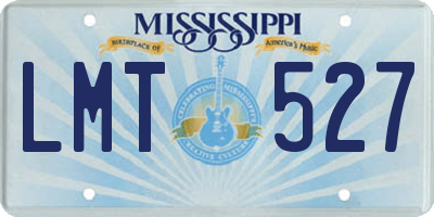 MS license plate LMT527