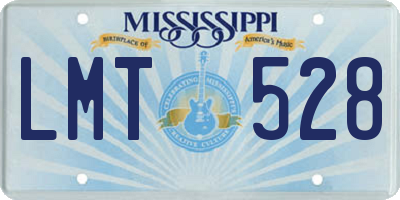 MS license plate LMT528