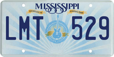 MS license plate LMT529