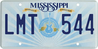 MS license plate LMT544