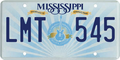MS license plate LMT545