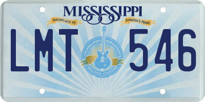 MS license plate LMT546
