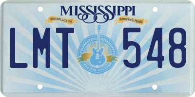 MS license plate LMT548