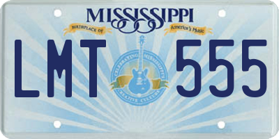 MS license plate LMT555