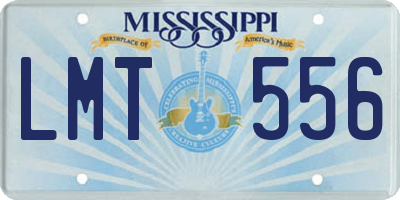 MS license plate LMT556