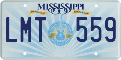 MS license plate LMT559