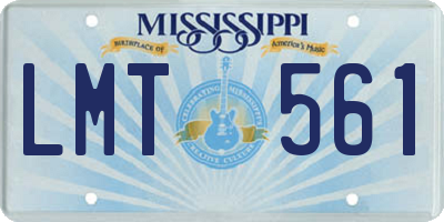 MS license plate LMT561