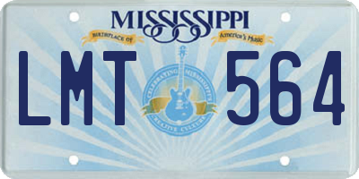 MS license plate LMT564