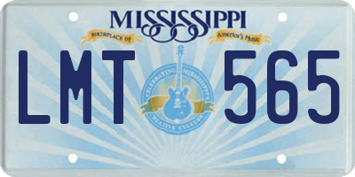 MS license plate LMT565