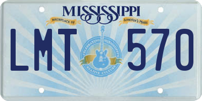 MS license plate LMT570