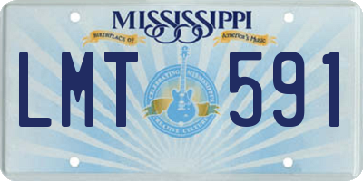 MS license plate LMT591
