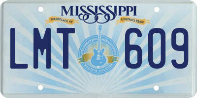 MS license plate LMT609
