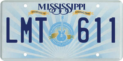 MS license plate LMT611