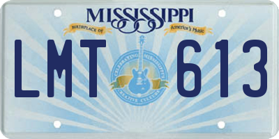 MS license plate LMT613
