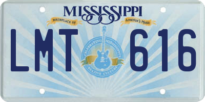 MS license plate LMT616