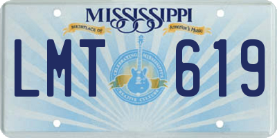 MS license plate LMT619