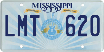 MS license plate LMT620