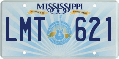 MS license plate LMT621
