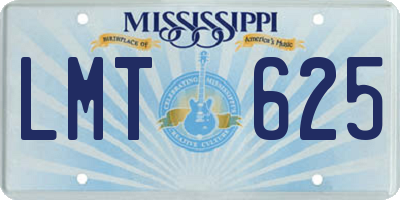 MS license plate LMT625