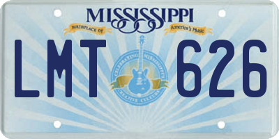 MS license plate LMT626