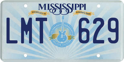 MS license plate LMT629