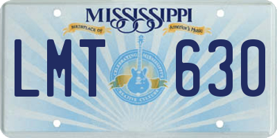 MS license plate LMT630