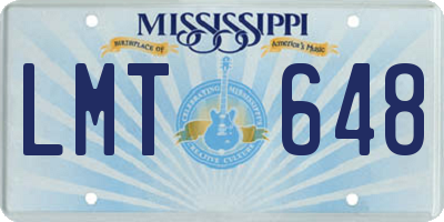 MS license plate LMT648