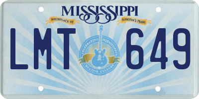 MS license plate LMT649
